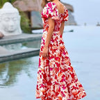 Elegant Summer Midi Ruffle Dress