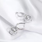 Drop Earrings for Women – Sparkling Beating Heart Design, S925 Sterling Silver