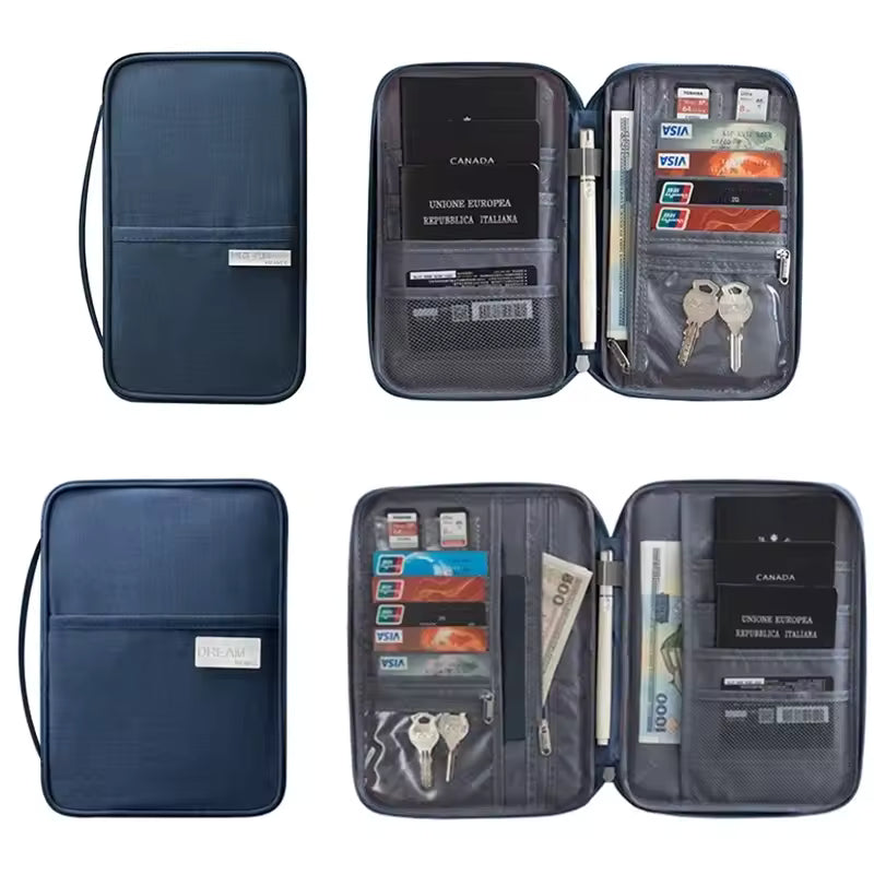 Waterproof Travel Passport Holder for Women – Family Document Organizer Cover Case, Travel Accessories Bag