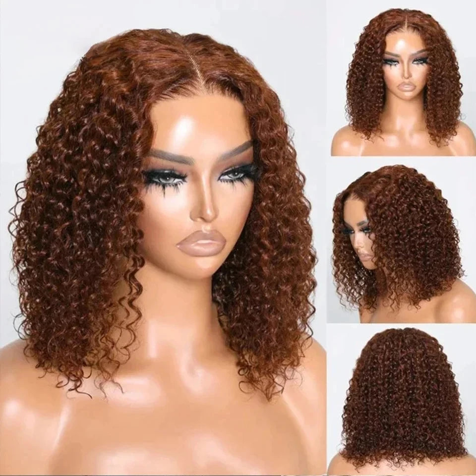 Brazilian Hair Curly Wig in Dark Brown