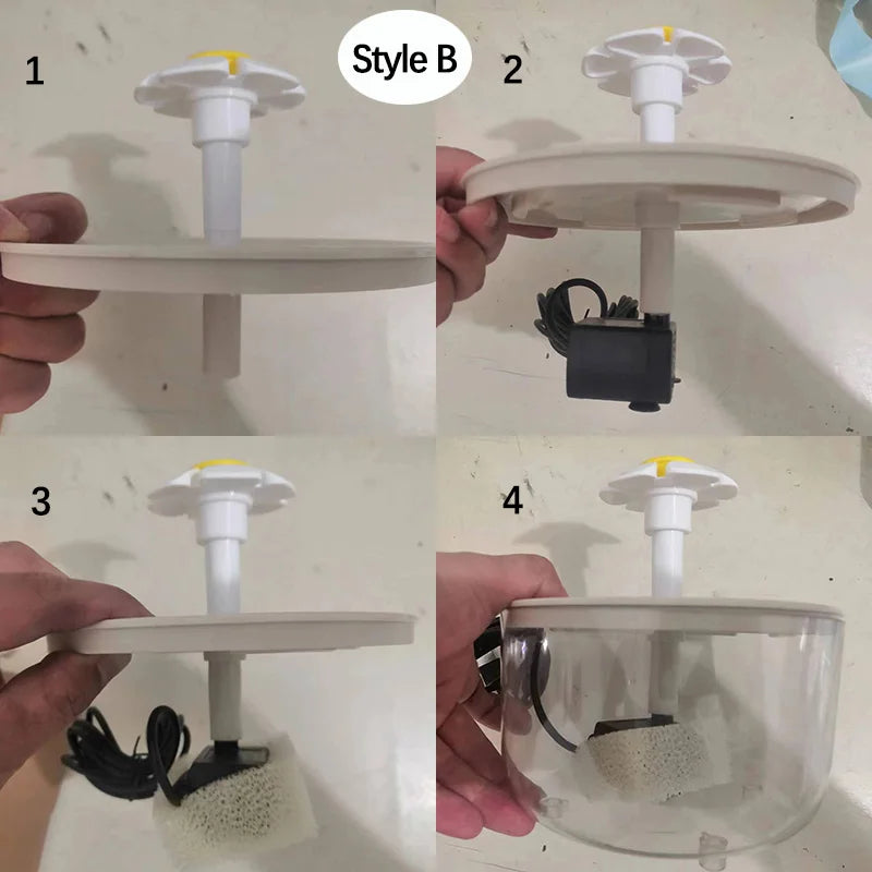 USB Electric Pet Water Fountain – 1L Automatic Cat Drinking Bowl with Filter