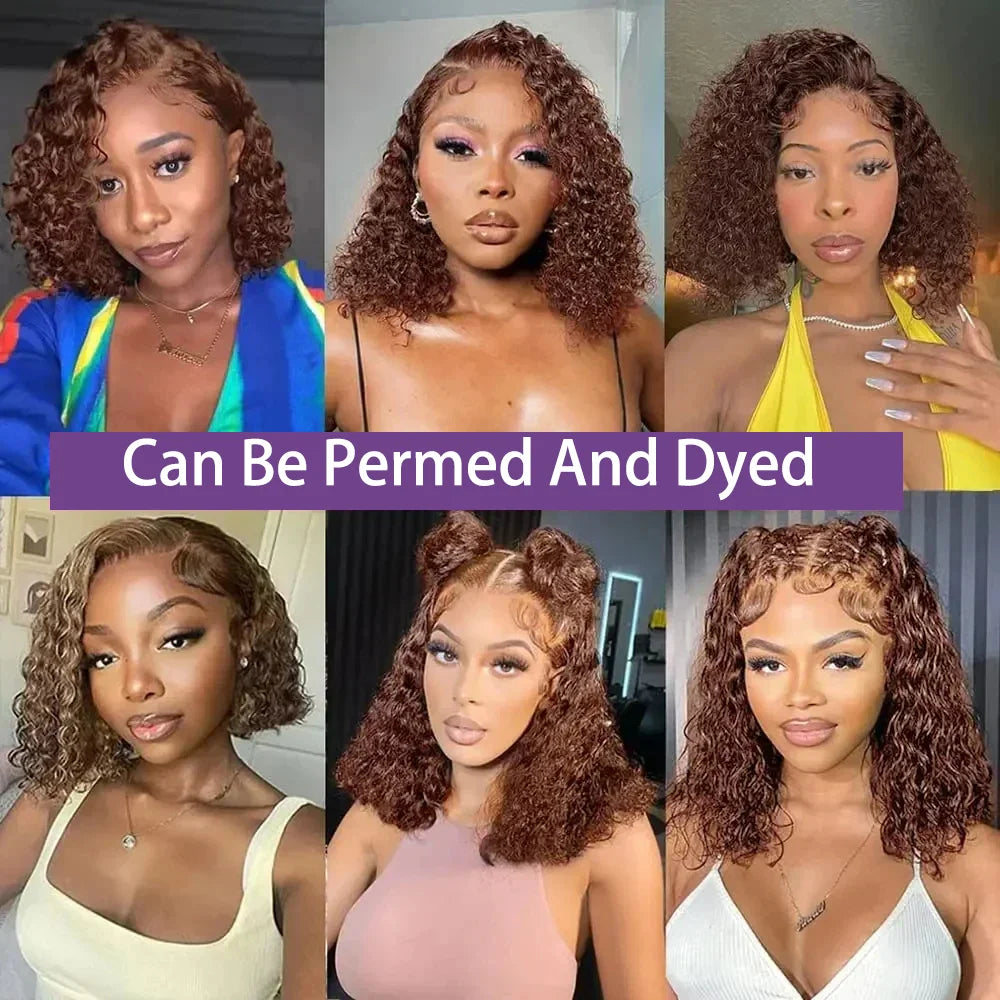 Brazilian Hair Curly Wig in Dark Brown