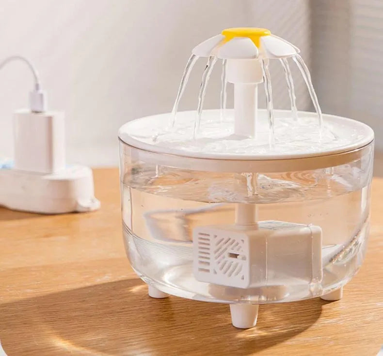 USB Electric Pet Water Fountain – 1L Automatic Cat Drinking Bowl with Filter