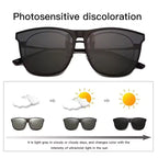 Polarized Clip-On Sunglasses – Photochromic Night Vision Driving Glasses, Anti-Glare Vintage Square Goggles for Men