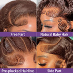 Brazilian Hair Curly Wig in Dark Brown