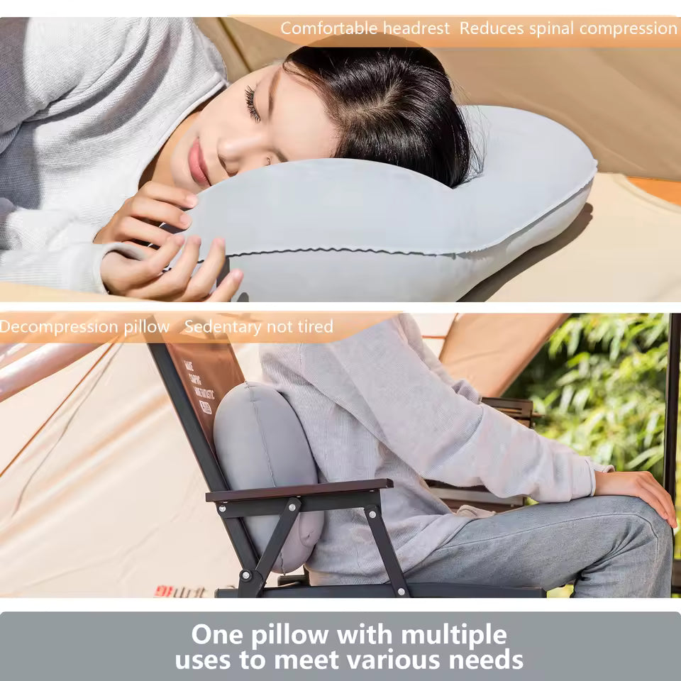 Camping Inflatable Pillow – Portable Ultralight Air Pillow for Travel, Hiking, Neck & Lumbar Support
