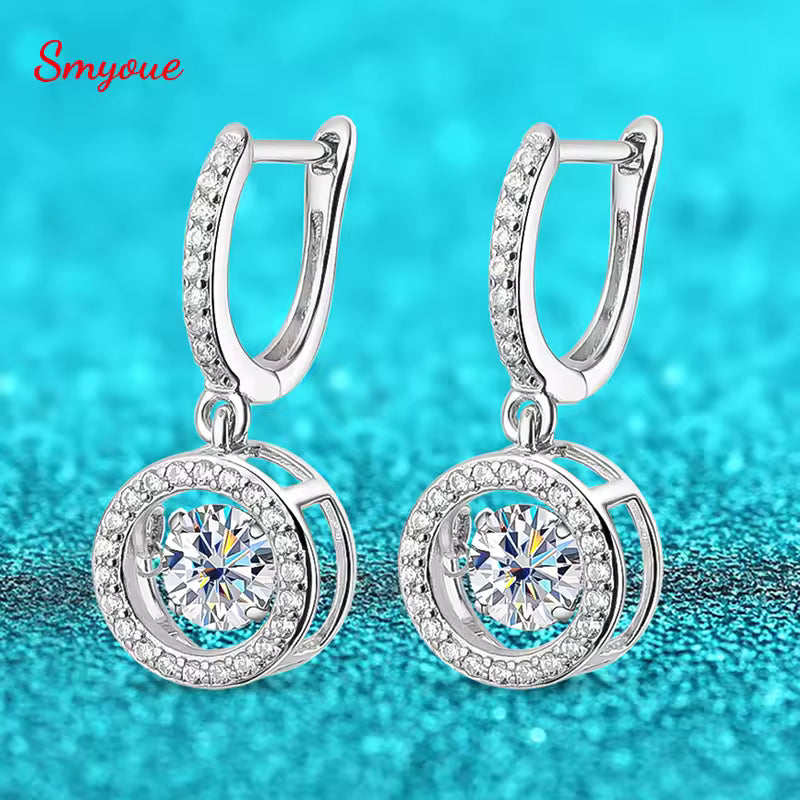 Drop Earrings for Women – Sparkling Beating Heart Design, S925 Sterling Silver