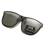 Polarized Clip-On Sunglasses – Photochromic Night Vision Driving Glasses, Anti-Glare Vintage Square Goggles for Men