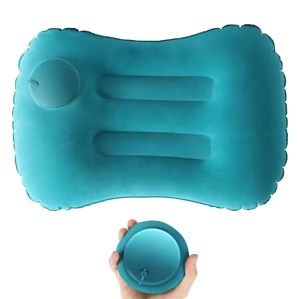Camping Inflatable Pillow – Portable Ultralight Air Pillow for Travel, Hiking, Neck & Lumbar Support