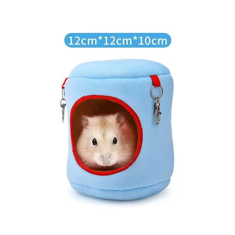 Soft Warm Hamster Bed – Hanging Cage Nest with Mat for Rats, Squirrels, Guinea Pigs & Small Pets
