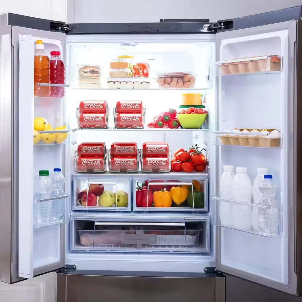 Refrigerator Can Organizer – Kitchen Storage Dispenser for Soda & Beverage Cans