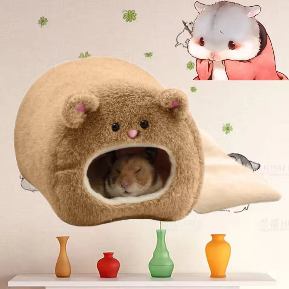 Soft Warm Hamster Bed – Hanging Cage Nest with Mat for Rats, Squirrels, Guinea Pigs & Small Pets