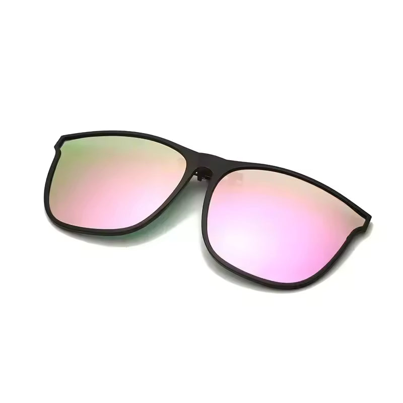Polarized Clip-On Sunglasses – Photochromic Night Vision Driving Glasses, Anti-Glare Vintage Square Goggles for Men