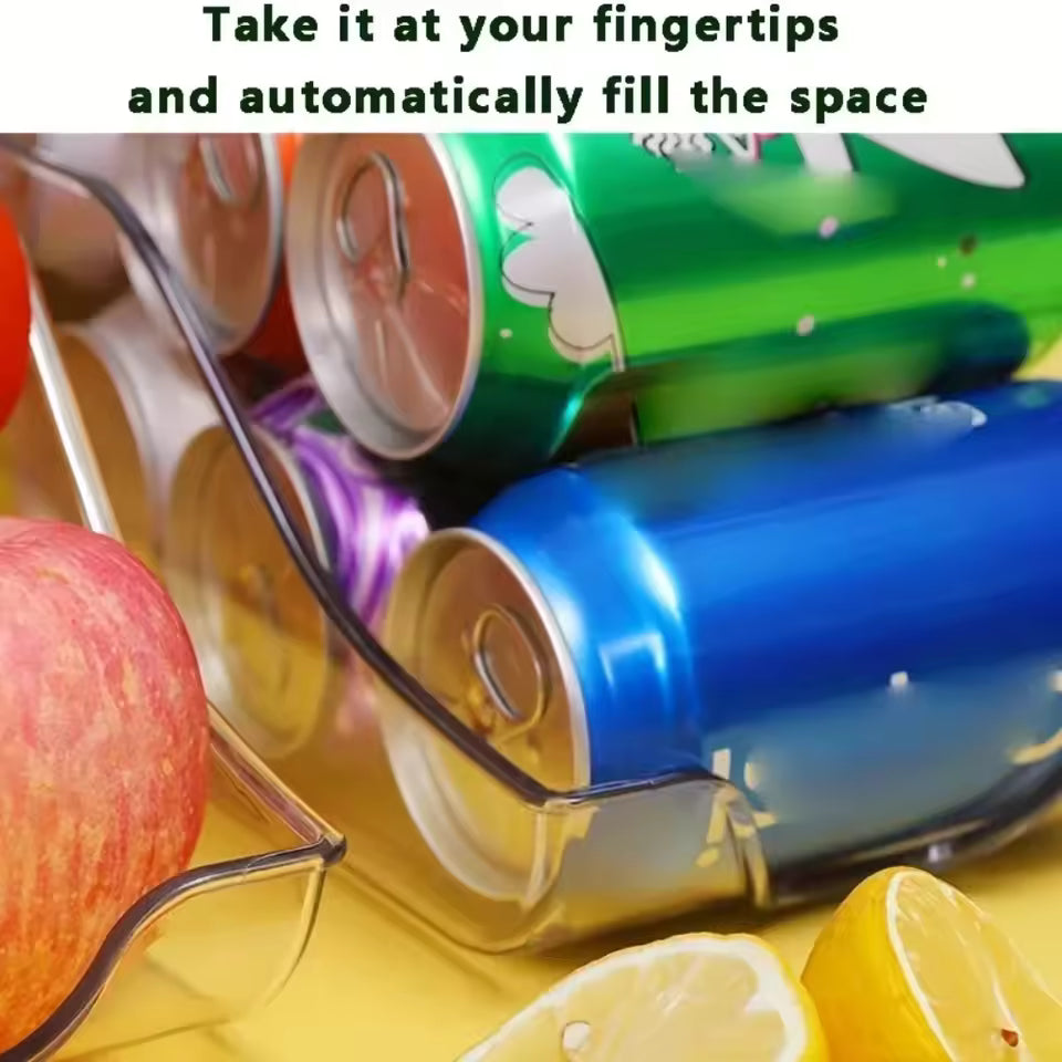 Refrigerator Can Organizer – Kitchen Storage Dispenser for Soda & Beverage Cans